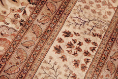 handmade Traditional  Beige Copper Hand Knotted RECTANGLE 100% WOOL area rug 9'X12'