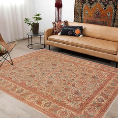 handmade Traditional Design Beige Tan Hand Knotted RECTANGLE 100% WOOL area rug 9'X12'