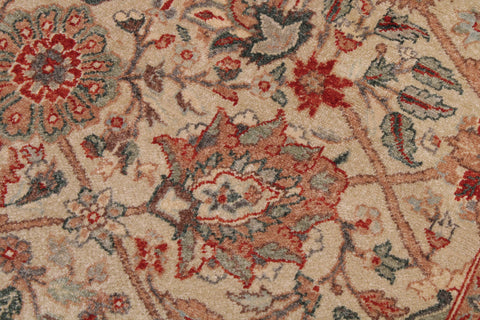 handmade Traditional Design Beige Tan Hand Knotted RECTANGLE 100% WOOL area rug 9' x 12'