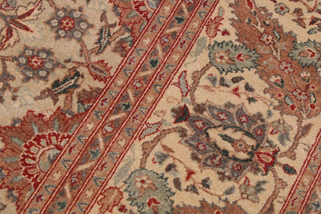 handmade Traditional Design Beige Tan Hand Knotted RECTANGLE 100% WOOL area rug 9'X12'