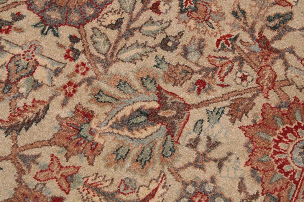 handmade Traditional Design Beige Tan Hand Knotted RECTANGLE 100% WOOL area rug 9'X12'