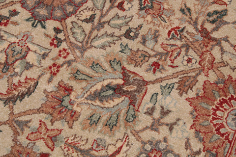 handmade Traditional Design Beige Tan Hand Knotted RECTANGLE 100% WOOL area rug 9' x 12'