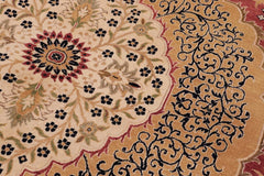 handmade Traditional Design Red Beige Hand Knotted RECTANGLE 100% WOOL area rug 9'X12'