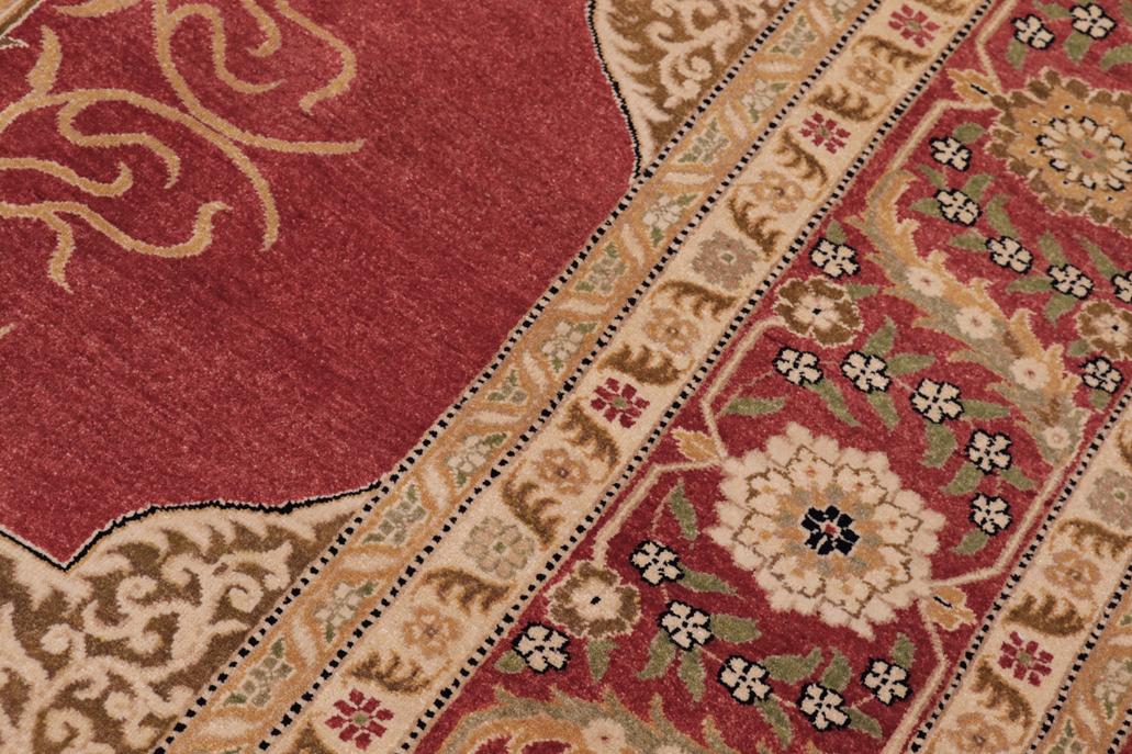 handmade Traditional Design Red Beige Hand Knotted RECTANGLE 100% WOOL area rug 9'X12'