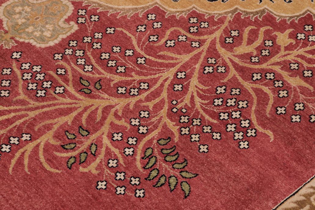 handmade Traditional Design Red Beige Hand Knotted RECTANGLE 100% WOOL area rug 9'X12'