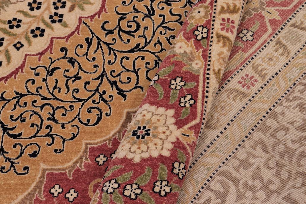 handmade Traditional Design Red Beige Hand Knotted RECTANGLE 100% WOOL area rug 9'X12'