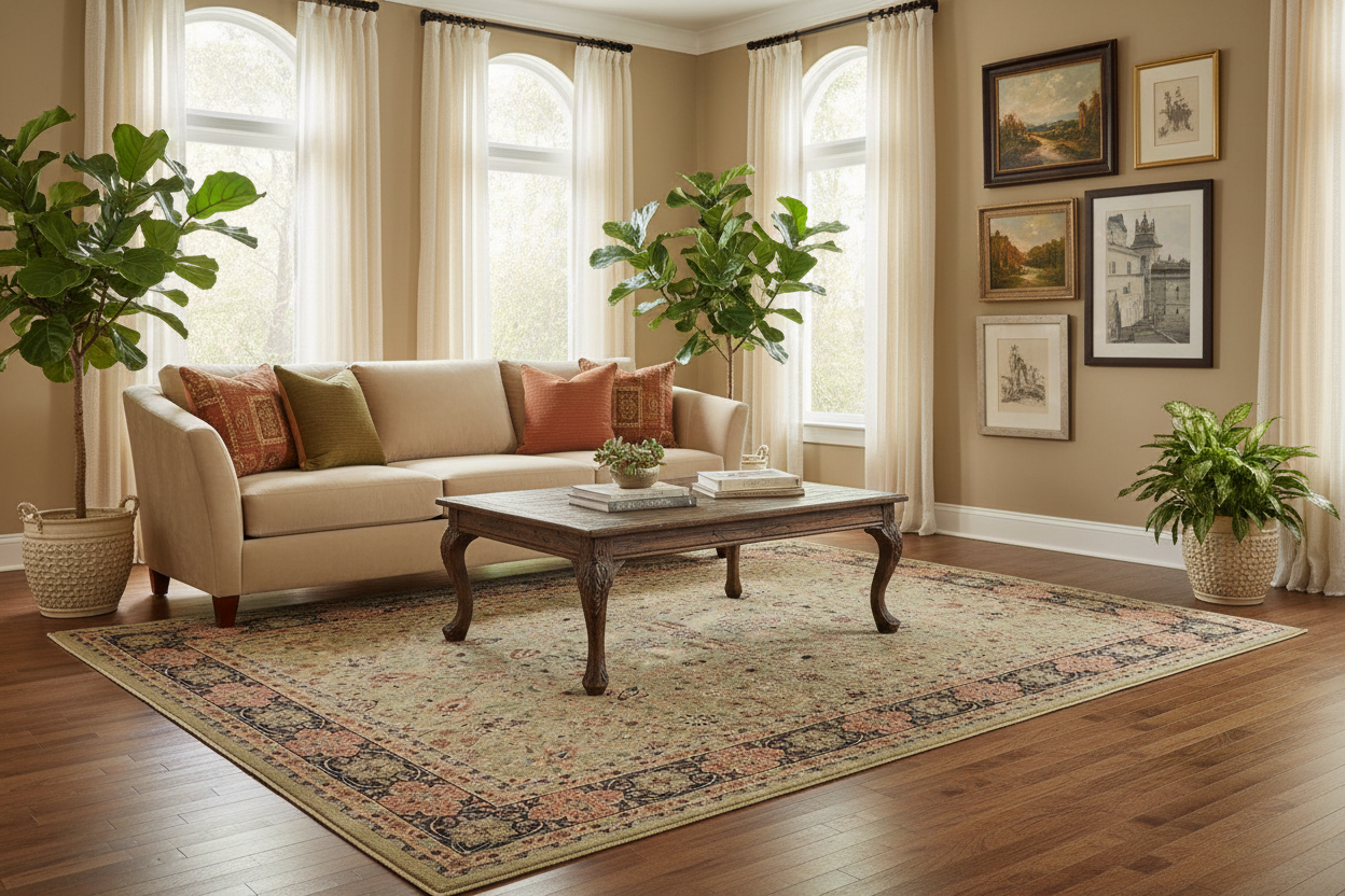 handmade Traditional Design Lt. Green Drk. Blue Hand Knotted RECTANGLE 100% WOOL area rug 9'X12'