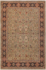 handmade Traditional Design Lt. Green Drk. Blue Hand Knotted RECTANGLE 100% WOOL area rug 9'X12'