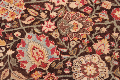 handmade Traditional  Beige Brown Hand Knotted RECTANGLE 100% WOOL area rug 9' x 12'