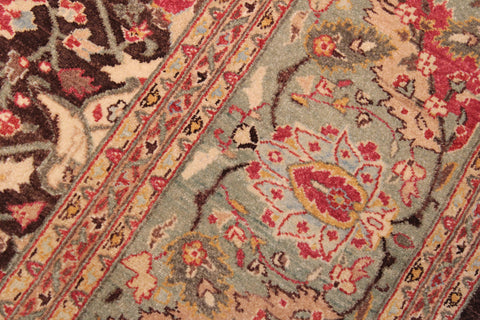 handmade Traditional  Beige Brown Hand Knotted RECTANGLE 100% WOOL area rug 9' x 12'