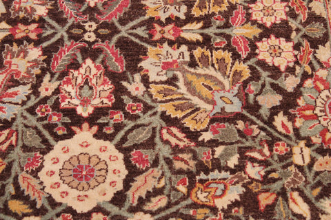 handmade Traditional  Beige Brown Hand Knotted RECTANGLE 100% WOOL area rug 9' x 12'