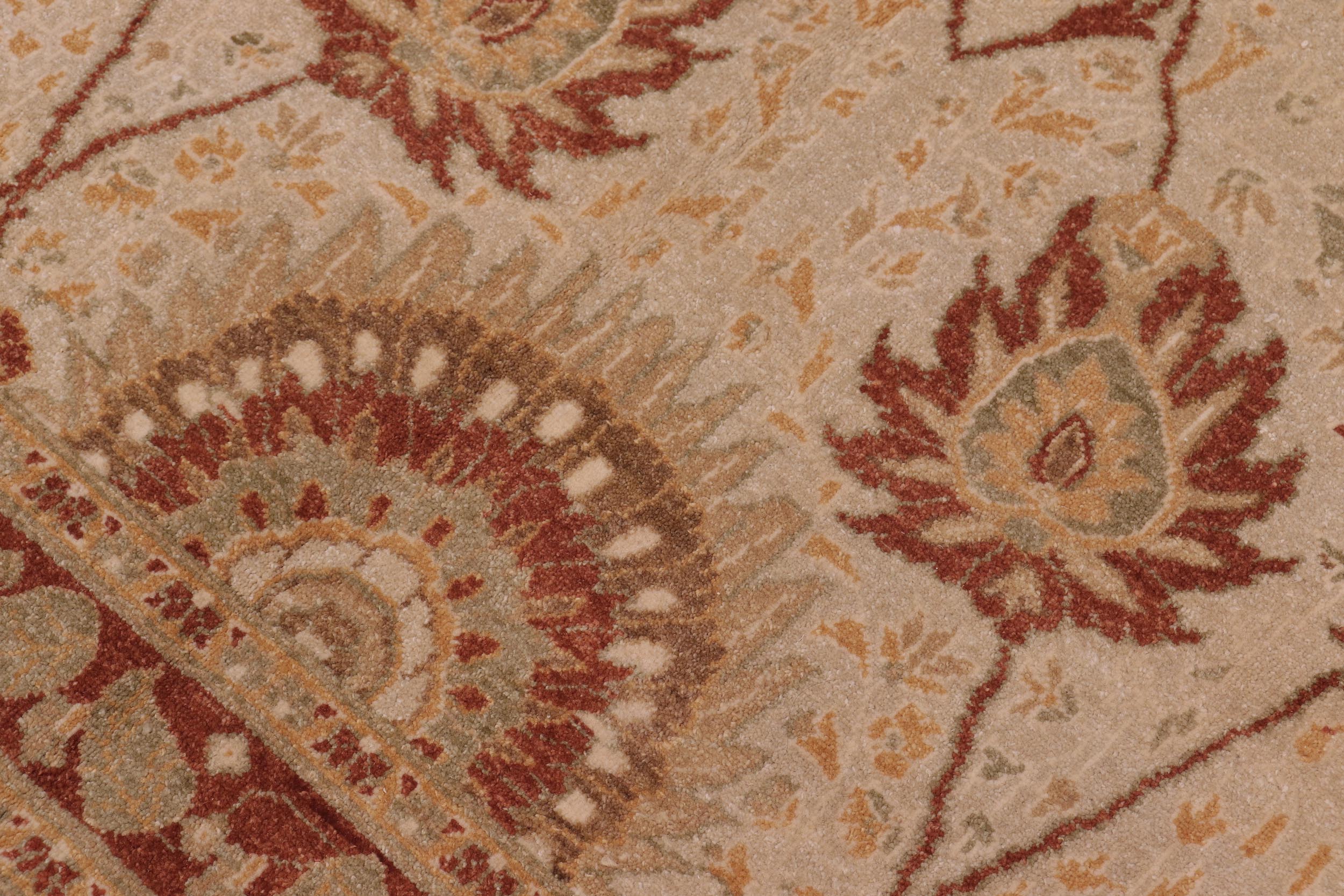 handmade Traditional  Tan Gold Hand Knotted RECTANGLE 100% WOOL area rug 9' x 12'