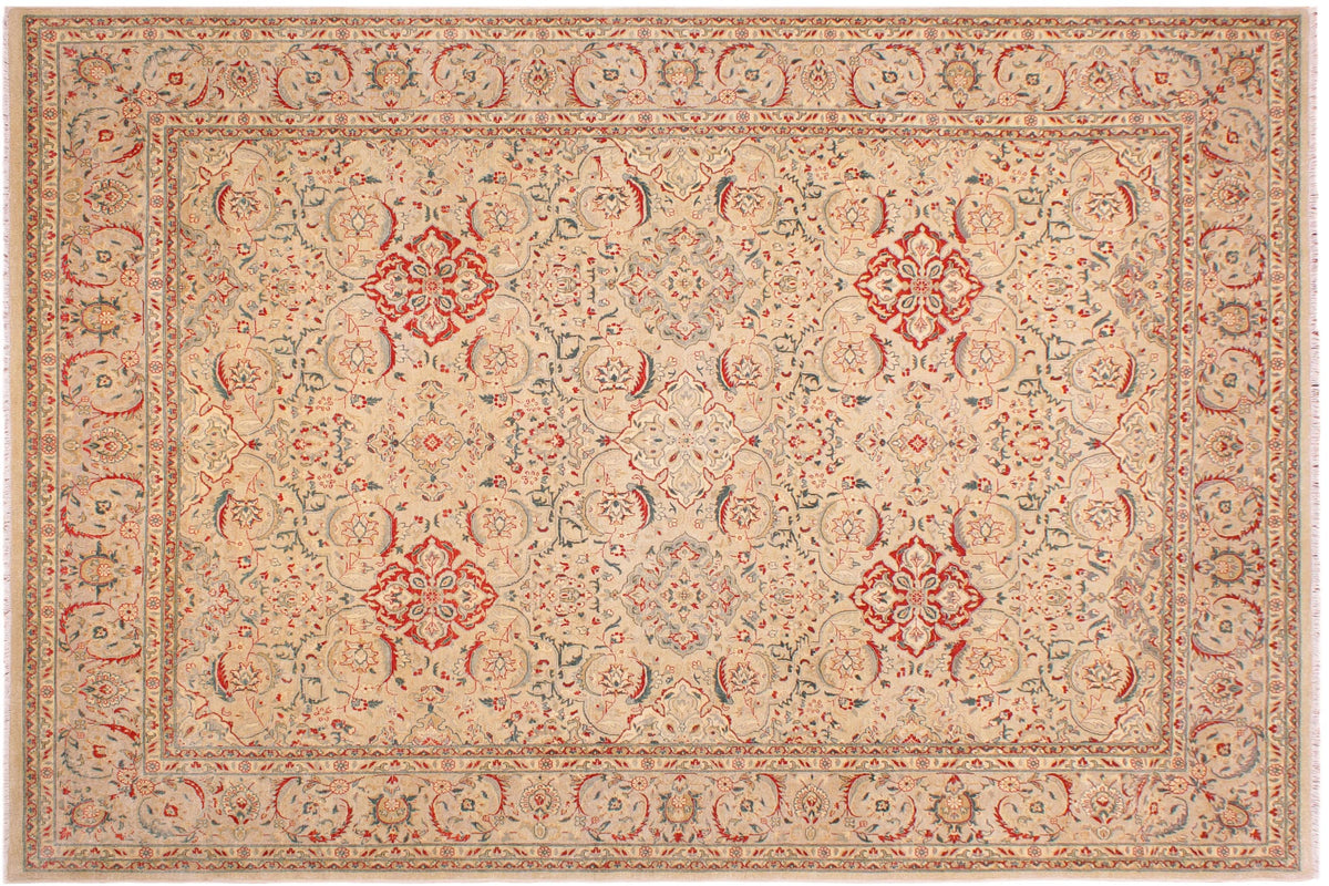 handmade Transitional Design Lt. Gray Lt. Gray Hand Knotted RECTANGLE 100% WOOL area rug 9' x 12'