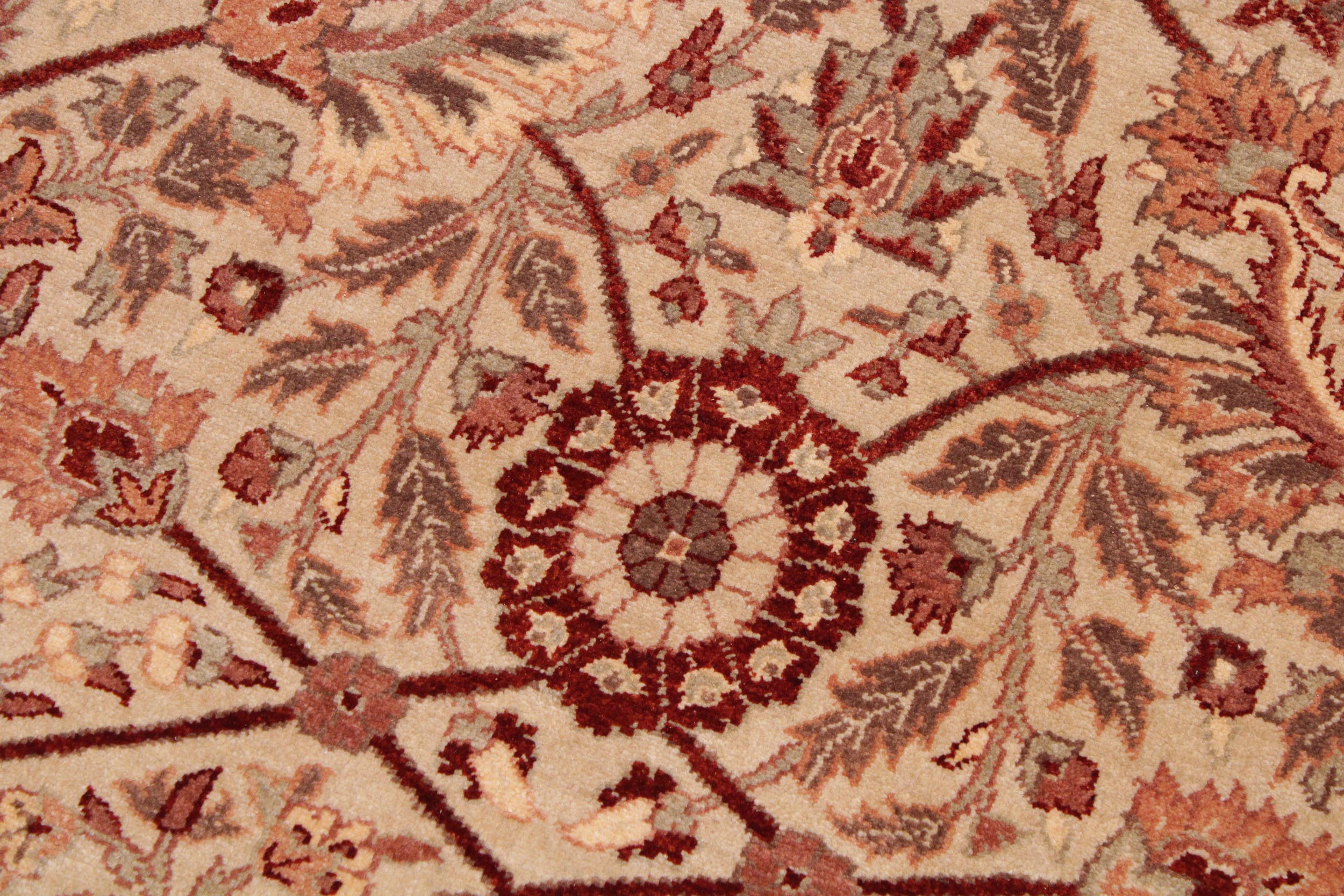 handmade Traditional  Lt. Tan Beige Hand Knotted RECTANGLE 100% WOOL area rug 9' x 12'