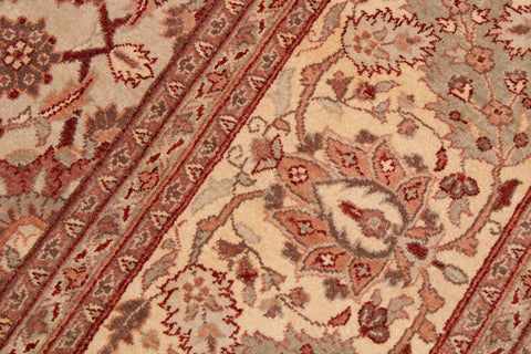handmade Traditional  Lt. Tan Beige Hand Knotted RECTANGLE 100% WOOL area rug 9' x 12'