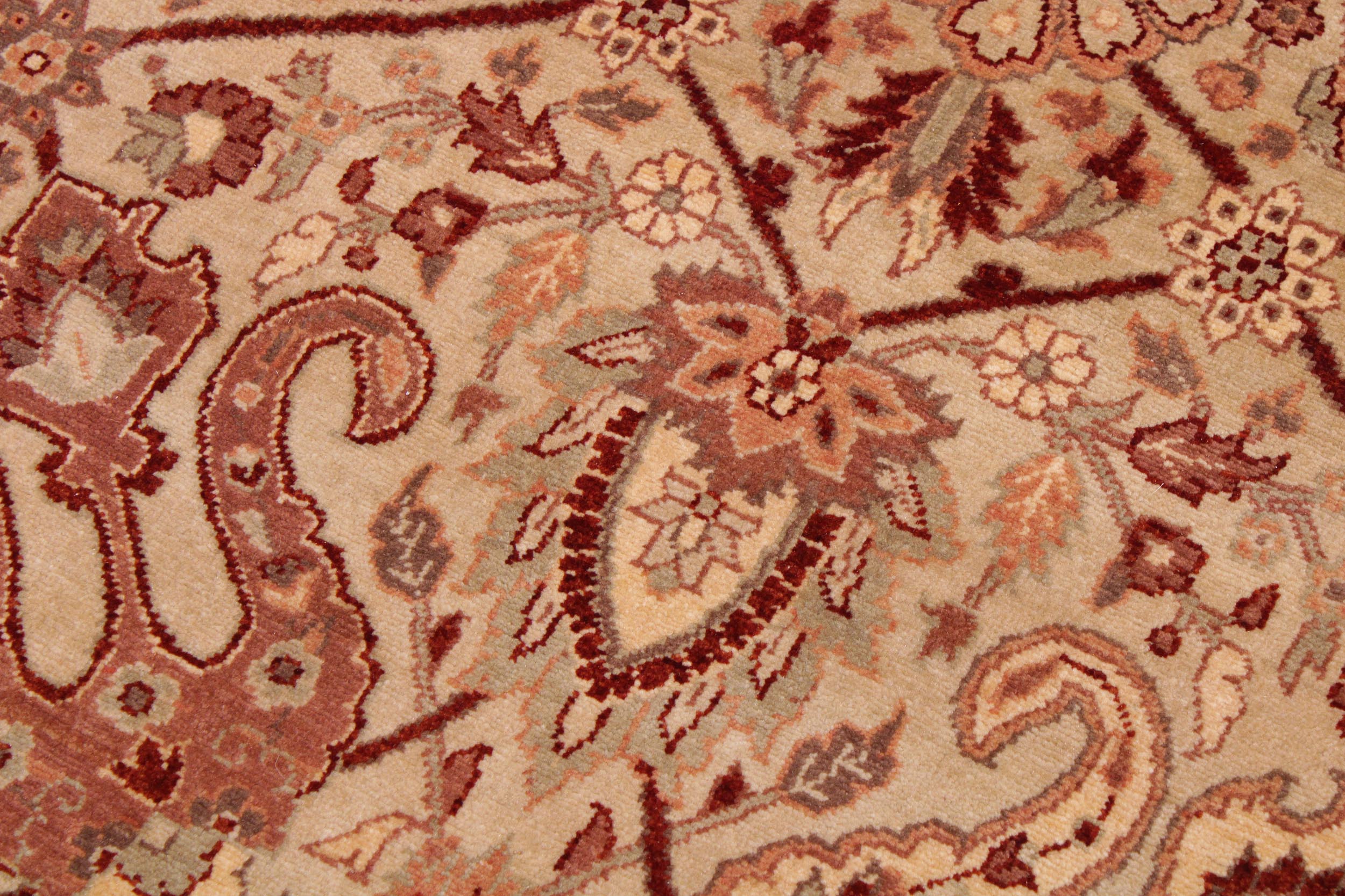handmade Traditional  Lt. Tan Beige Hand Knotted RECTANGLE 100% WOOL area rug 9' x 12'