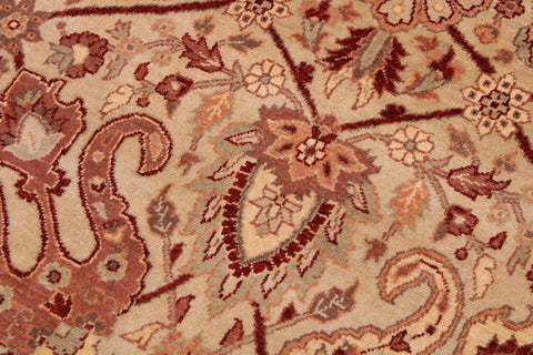 handmade Traditional  Lt. Tan Beige Hand Knotted RECTANGLE 100% WOOL area rug 9' x 12'