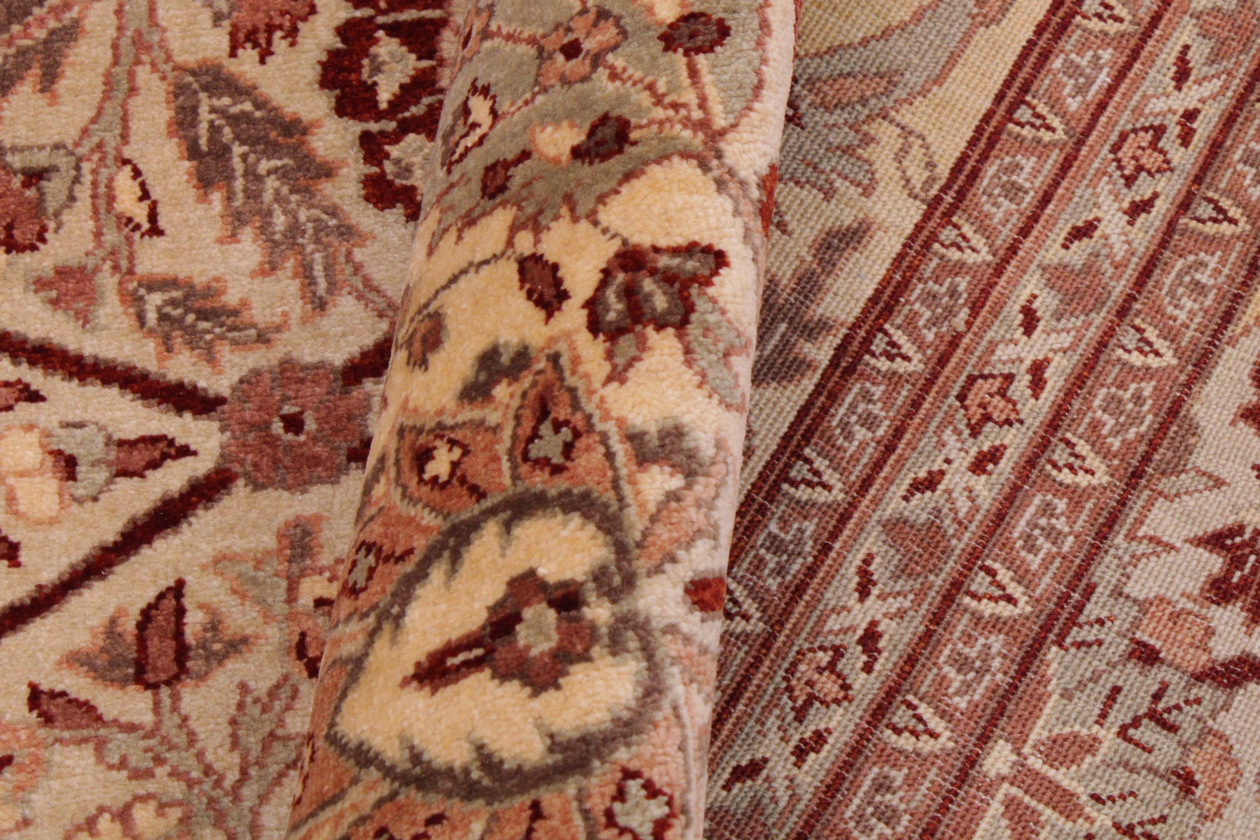handmade Traditional  Lt. Tan Beige Hand Knotted RECTANGLE 100% WOOL area rug 9' x 12'
