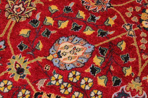 handmade Transitional Design Red Teal Hand Knotted RECTANGLE 100% WOOL area rug 9' x 12'