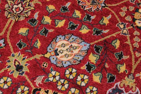 handmade Traditional Design Red Teal Hand Knotted RECTANGLE 100% WOOL area rug 9'X12'