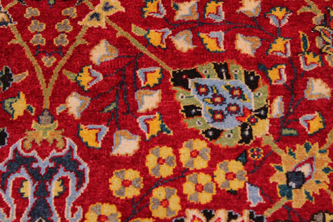 handmade Transitional Design Red Teal Hand Knotted RECTANGLE 100% WOOL area rug 9' x 12'