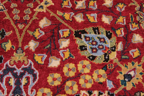 handmade Traditional Design Red Teal Hand Knotted RECTANGLE 100% WOOL area rug 9'X12'