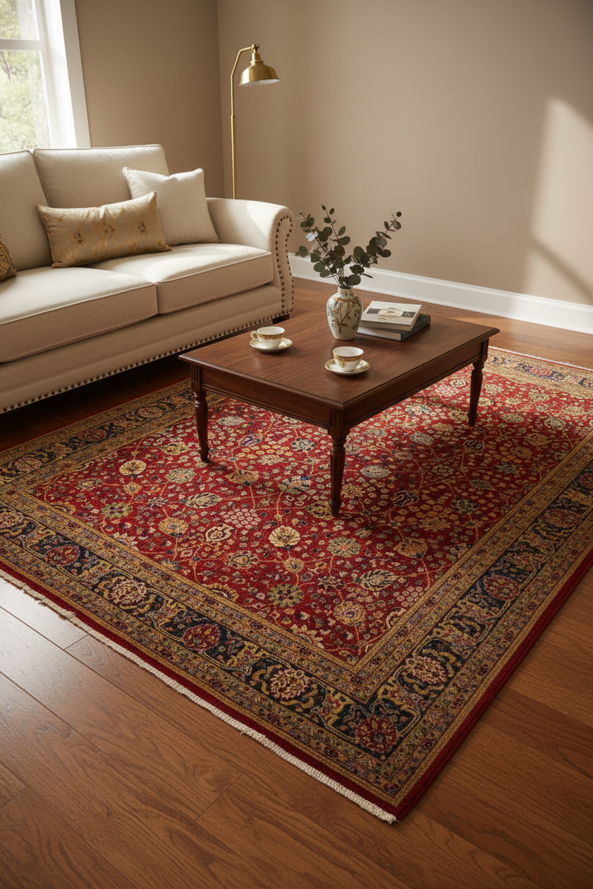 handmade Traditional Design Red Teal Hand Knotted RECTANGLE 100% WOOL area rug 9'X12'