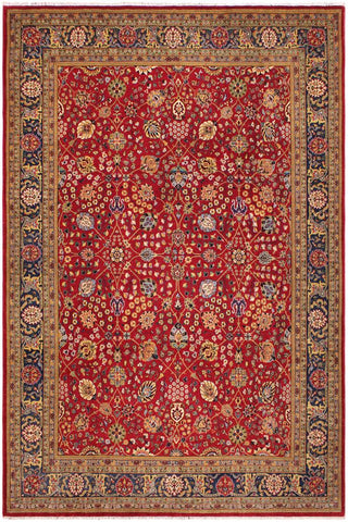 handmade Traditional Design Red Teal Hand Knotted RECTANGLE 100% WOOL area rug 9'X12'