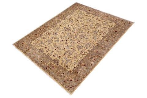 handmade Traditional  Lt. Gold Lt. Brown Hand Knotted RECTANGLE 100% WOOL area rug 9'X12'