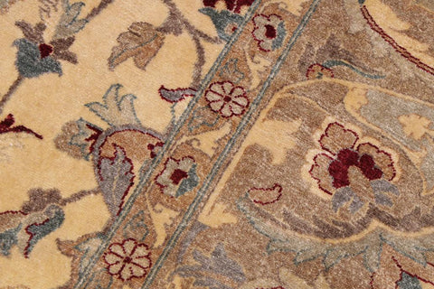 handmade Traditional  Lt. Gold Lt. Brown Hand Knotted RECTANGLE 100% WOOL area rug 9'X12'