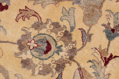 handmade Traditional  Lt. Gold Lt. Brown Hand Knotted RECTANGLE 100% WOOL area rug 9'X12'