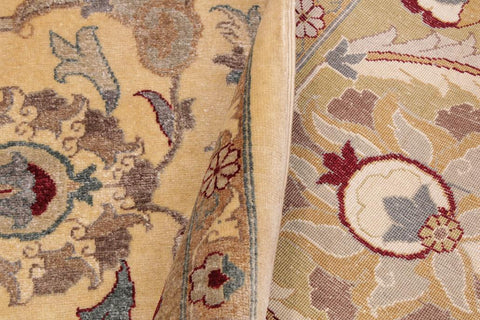 handmade Traditional  Lt. Gold Lt. Brown Hand Knotted RECTANGLE 100% WOOL area rug 9'X12'