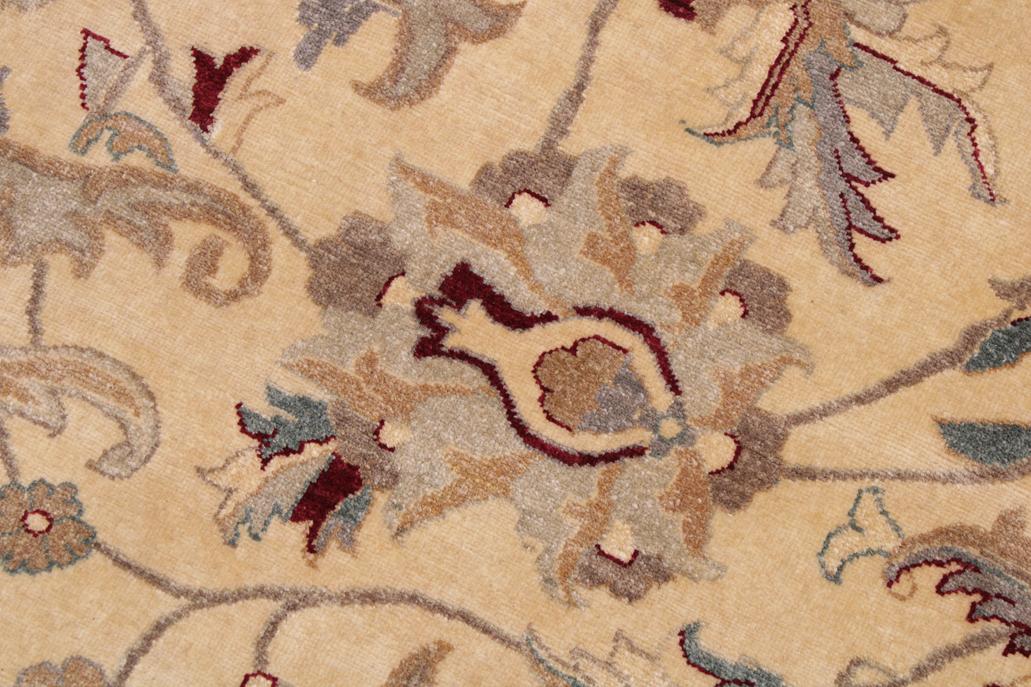 handmade Traditional  Beige Lt. Brown Hand Knotted RECTANGLE 100% WOOL area rug 9'X12'