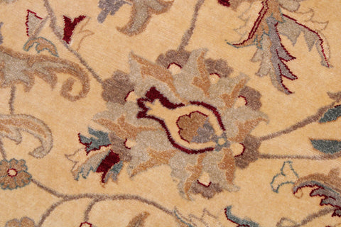 handmade Traditional  Beige Lt. Brown Hand Knotted RECTANGLE 100% WOOL area rug 9' x 12'