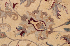 handmade Traditional  Beige Lt. Brown Hand Knotted RECTANGLE 100% WOOL area rug 9'X12'