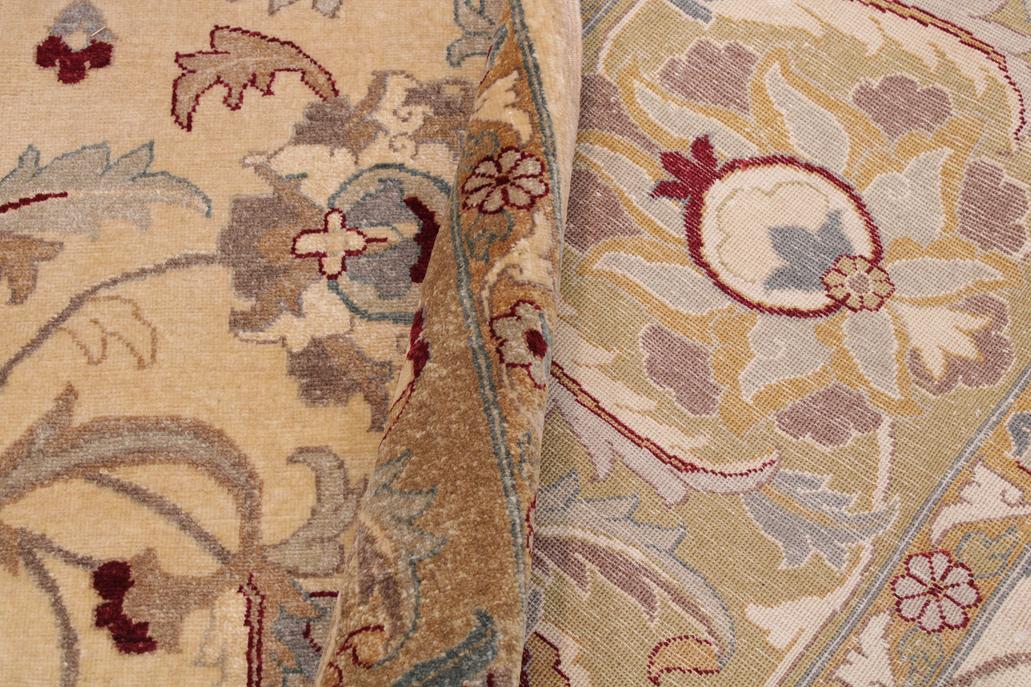 handmade Traditional  Beige Lt. Brown Hand Knotted RECTANGLE 100% WOOL area rug 9'X12'