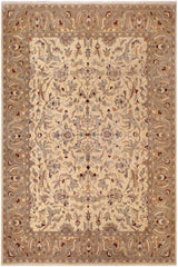 handmade Traditional  Beige Lt. Brown Hand Knotted RECTANGLE 100% WOOL area rug 9'X12'