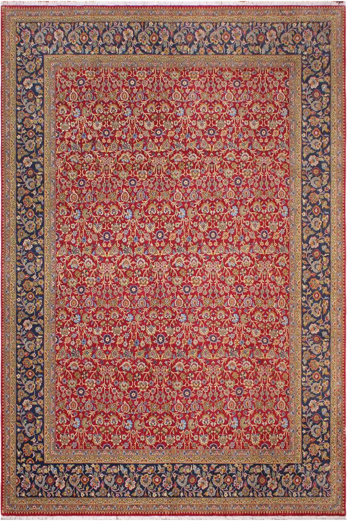 handmade Transitional Design Red Teal Hand Knotted RECTANGLE 100% WOOL area rug 9'X12'