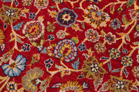 handmade Transitional Design Red Teal Hand Knotted RECTANGLE 100% WOOL area rug 9' x 12'
