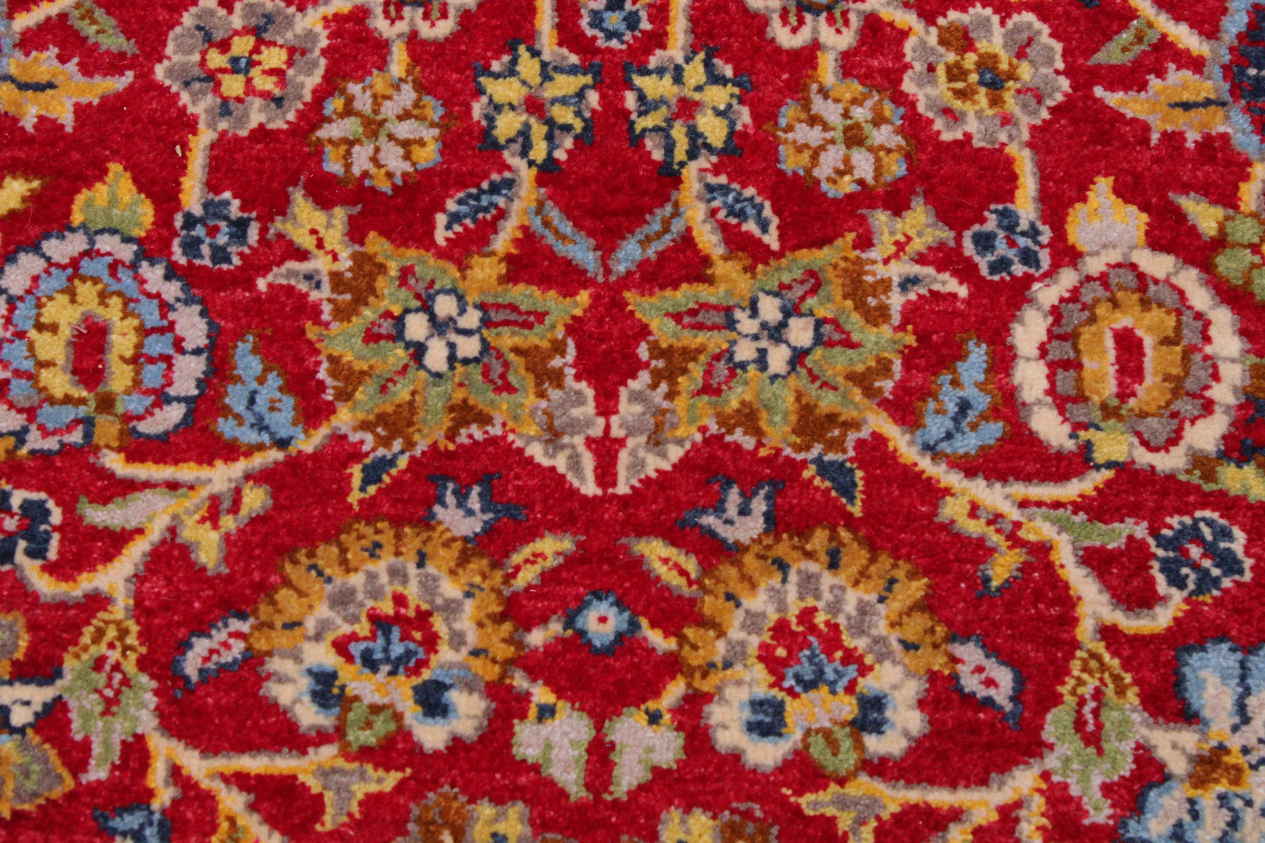 handmade Transitional Design Red Teal Hand Knotted RECTANGLE 100% WOOL area rug 9' x 12'