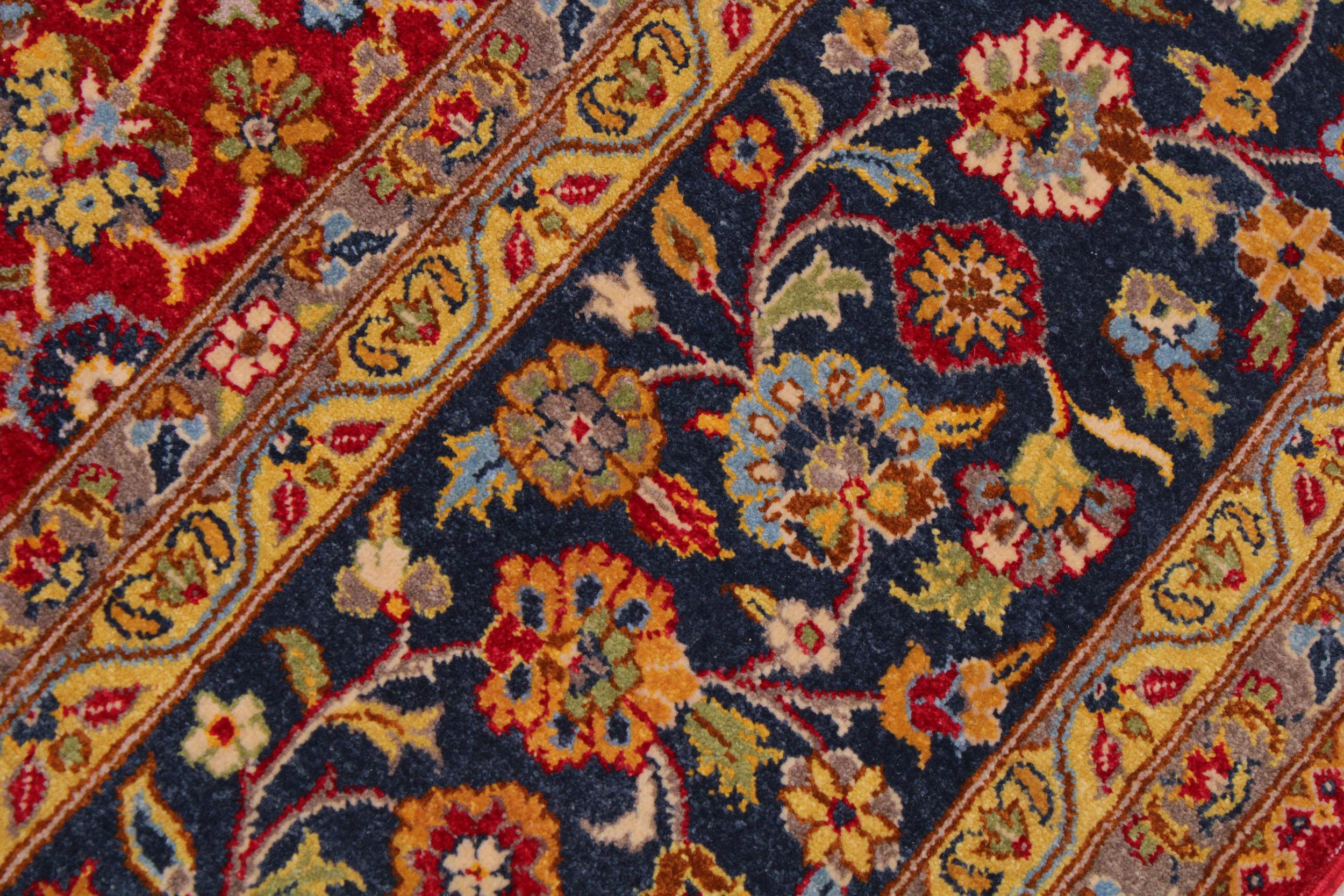handmade Transitional Design Red Teal Hand Knotted RECTANGLE 100% WOOL area rug 9' x 12'