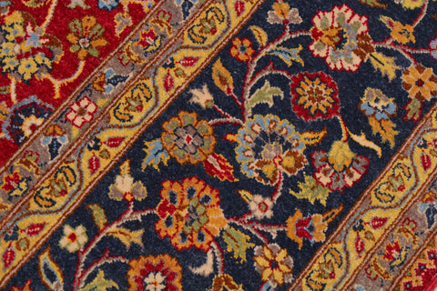 handmade Transitional Design Red Teal Hand Knotted RECTANGLE 100% WOOL area rug 9' x 12'