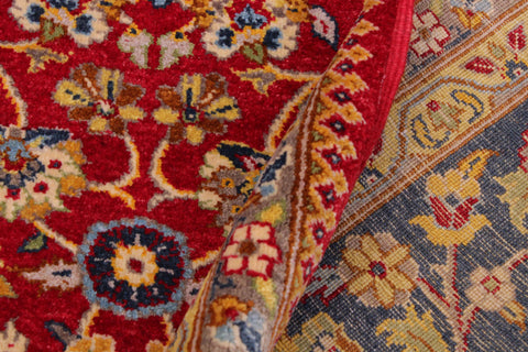 handmade Transitional Design Red Teal Hand Knotted RECTANGLE 100% WOOL area rug 9' x 12'