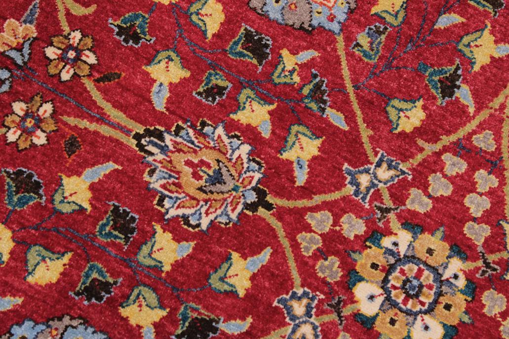 handmade Traditional  Red Teal Blue Hand Knotted RECTANGLE 100% WOOL area rug 9'X12'