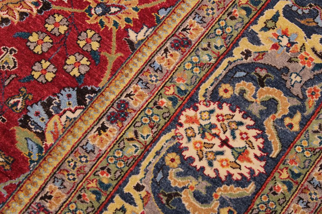 handmade Traditional  Red Teal Blue Hand Knotted RECTANGLE 100% WOOL area rug 9'X12'