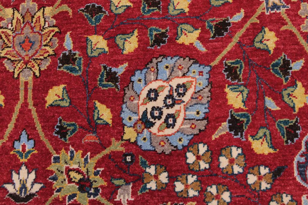 handmade Traditional  Red Teal Blue Hand Knotted RECTANGLE 100% WOOL area rug 9'X12'