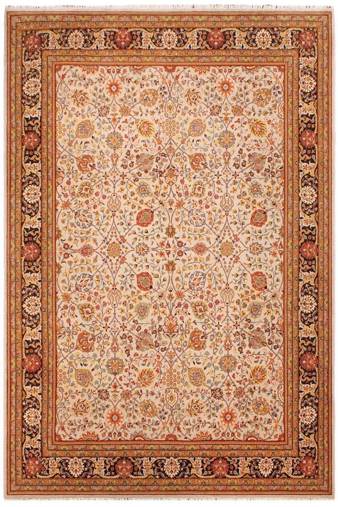handmade Traditional  Lt. Tan Brown Hand Knotted RECTANGLE 100% WOOL area rug 9'X12'