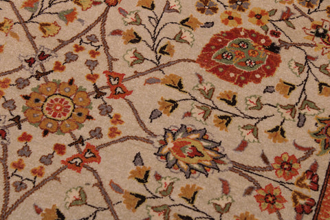handmade Traditional  Lt. Tan Brown Hand Knotted RECTANGLE 100% WOOL area rug 9' x 12'