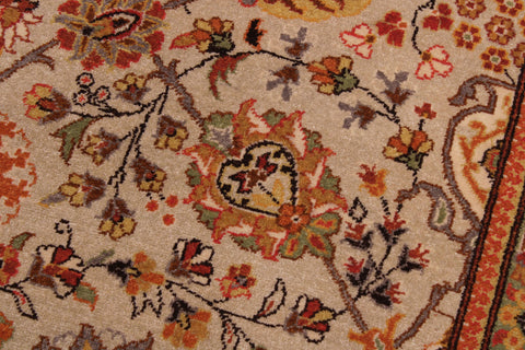 handmade Traditional  Lt. Tan Brown Hand Knotted RECTANGLE 100% WOOL area rug 9' x 12'
