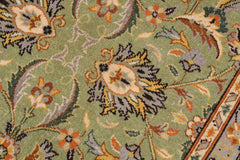 handmade Transitional  Green Lt. Gold Hand Knotted RECTANGLE 100% WOOL area rug 9'X12'